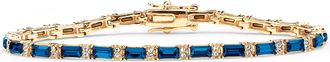 Palm Beach Jewelry Birthstone Gold-Plated Tennis Bracelet