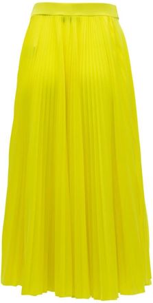 Valentino Garavani Rokken, Dames, Geel, S, Vlogo Geplooide Midirok