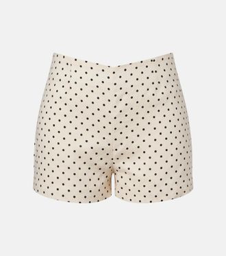 Faithfull The Brand Lila polka-dot linen shorts