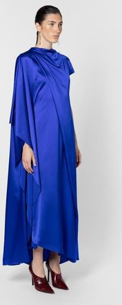Roksanda Ilincic Hiba Draped Midi Dress in Persian Blue at Nordstrom, Size 12