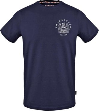 Aquascutum Heren Jersey Crew Hals T-shirt (Marine)