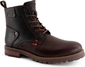 Andrea Mens Genuine Leather Upper Boots In Dark Brown
