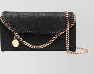 Stella McCartney polyester chain-trim wallet on chain