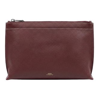 A.P.C. A.p.c., Heren, Tassen, Rood, Maat: ONE Size Leer