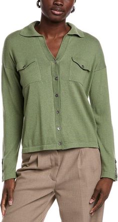 Minnie Rose Cashmere-Blend Camp Shirt