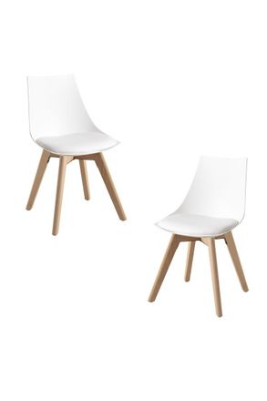 Regalos Miguel Regalos Miguel - Packs Sillas Comedor - Pack 2 Sillas Blok - Blanco