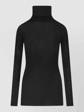 Rick Owens turtleneck long sleeve ribbed knit top