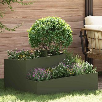 vidaXL Vaso Da Giardino Oliver Verde 80 X 80 X 50 Cm - Vidaxl