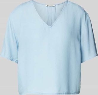 Tom Tailor Denim Loose Fit Blusenshirt aus Lyocell in Hellblau, Gr&ouml;&szlig;e L