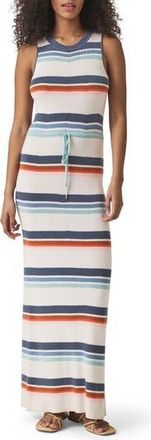 Splendid Polly Stripe Sleeveless Maxi Sweater Dress in Moonstone Multi Stripe at Nordstrom Rack, Size X-Small