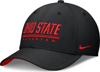 Nike Ohio State Sideline Rise Nike Mens Dri-FIT College Hat in Black | NC03053YOH-559