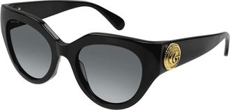 Gucci Cat-eye zonnebril met Le Bouton detail - Dames - Accessoires - Zwart - Maat: 52 MM