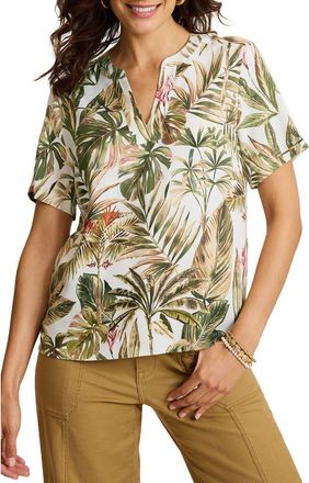 Tommy Bahama Hidden Coast Silk Top in Coconut at Nordstrom, Size X-Large