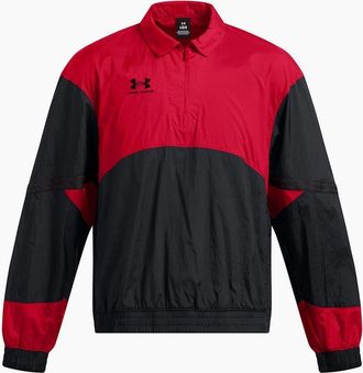 Under Armour Mens 96 Zip Neck Long Sleeve Drill Sweatshirt - Red - Size: 42