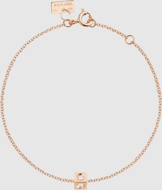 Vanrycke Bracelet Cubix 4 Diamants Or Rose
