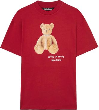 Palm Angels T-shirt Bear In Mind - Rosso