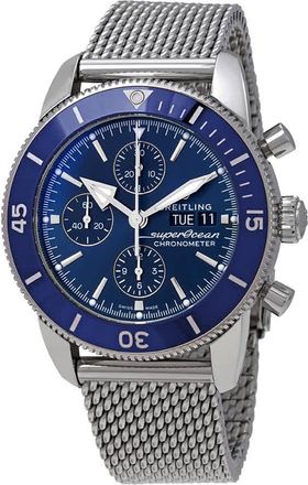 Breitling Superocean Heritage II Chronograph Automatic Chronometer Blue Dial Mens Watch A13313161C1A1