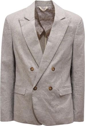 Imperial Jassen, Heren, Beige, M, Katoen, Jz 2Offz Gestreepte Jas