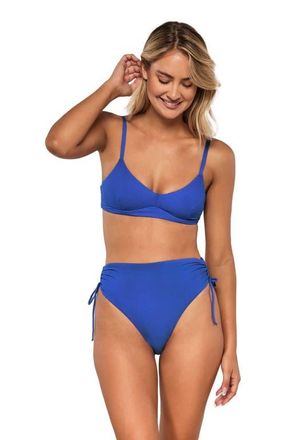 Swim Systems Malia High Waist Bikini Swim Bottoms in Atlantic Blue at Nordstrom, Size X-Large