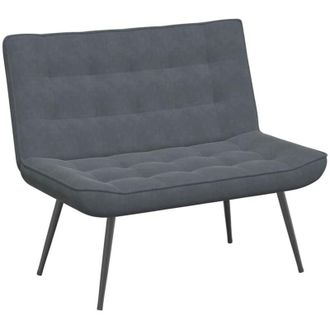 vidaXL Vidaxl - Banco De Terciopelo Gris Oscuro 110x74x84 Cm