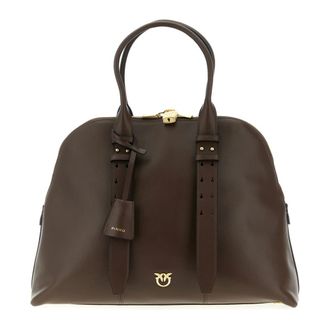 Pinko Pinko, Tassen, Dames, Bruin, ONE Size, Katoen, Escape Maxi Handtas