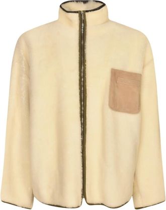 Marni Shaggy Faux-Fur Jas - Heren - Jassen - Beige - XL - Katoen - Jassen