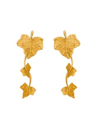 Oscar De La Renta Ivy Vine oorbellen met blad - Goud