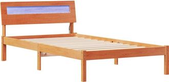 vidaXL Bed Frame with Headboard Wax brown 75 x 190 cm Solid pine wood Vidaxl