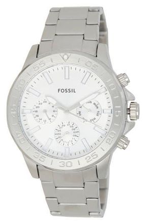 Fossil Bannon Multifunction Stainless Steel Watch in Silver at Nordstrom Rack