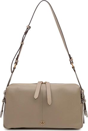 Pinko 24 Classic New Biker - Dames - Schoudertassen - Grijs - ONE Size - Katoen - Tassen