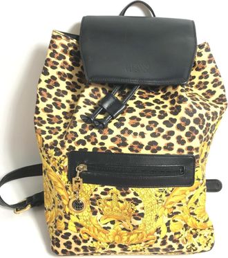 Versace yellow Pvc Leather Backpack (Pre-Owned)