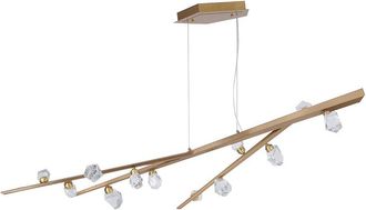 Bethel International 75In Metal Chandelier With Crystals