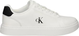 Calvin Klein logo leather sneakers - Wit