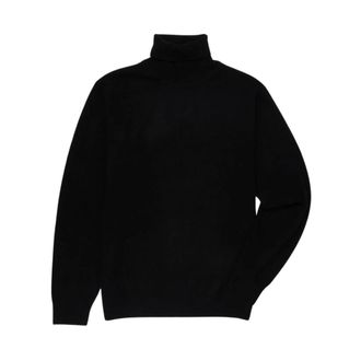 Brooks Brothers Wool and Cashmere Turtleneck Jumper - male - Brooks Brothers - Turtlenecks - Black - L - Knitwear