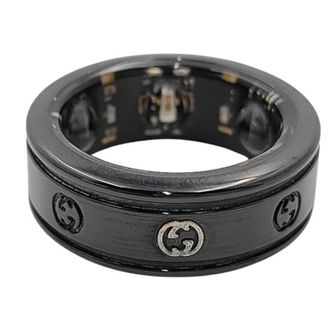 Gucci Black Titanium Band Ring (Pre-Owned)