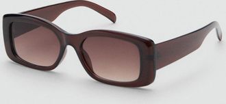 Mango Occhiali da sole montatura rettangolare marrone - Donna - Taglia unica - MANGO