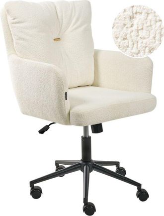 Beliani Desk Chair ALPINE Boucle Off-White