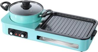 OEM Sart&eacute;n El&eacute;ctrica Para Parrilla, Superficie Antiadherente, Recolector De Aceite Extra&iacute;ble, Verde, Ue