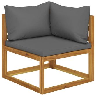 Berkfield Home Beautiful 6 pc Garden Lounge Set with Cushions Solid Wood Acacia in Brown
