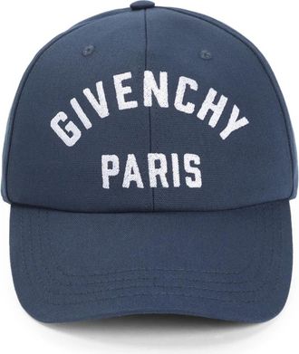Givenchy Blauwe Caps voor Mannen Aw 25 - Heren - Petten - Blauw - ONE Size - Katoen - Accessoires