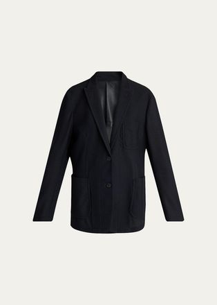 Giorgio Armani Patch Pocket Mesh Blazer