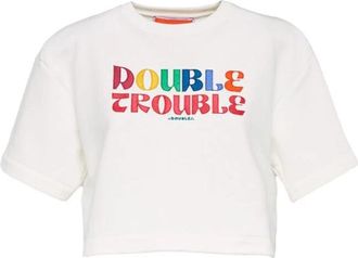 La DoubleJ Discman Tee - Dames - T-shirts - Wit - L - Katoen - Tops