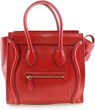 Celine Pre-owned Tote Bags, female, Red, Size: ONE SIZE Pre-owned Leather celine-bags