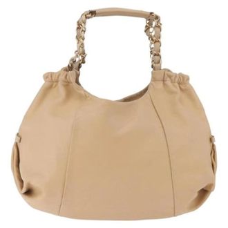 Ferragamo Pre-owned Shoulder Bag - Dames - Pre-owned - Beige - Maat: ONE Size Leer