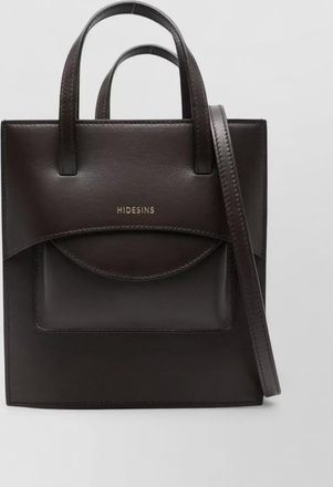 Hidesins medium leather tote bag top handle