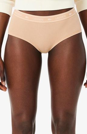 Lacoste Stretch Cotton Briefs in Biscuit at Nordstrom, Size Xx-Large
