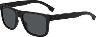 HUGO BOSS Sportief-chique zonnebril - unisex - Zonnebrillen - Zwart - 55 MM - Accessoires