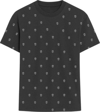 John Richmond Rmp 26298Ts T-shirt met Allover-Motief - Heren - T-shirts - Zwart - XL - Tops