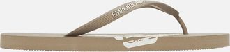 Emporio Armani Mens Beige Rubber Flip Flops - Cream - Size: 11