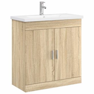 vidaXL Juego De Muebles De Ba&ntilde;o Roble Sonoma 81 X 40 X 84,5 Cm Vidaxl